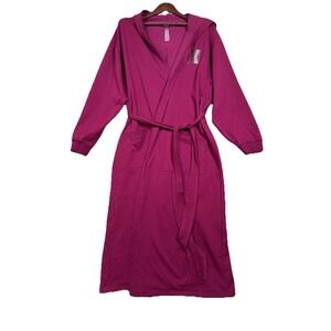 Savage X Fenty Womens Robe Platinum Magenta Graphic  Showgirl Sleepwear Sz M